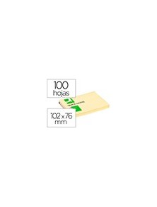 Bloc de notas adhesivas quita y pon q-connect 76x102 mm con 100 hojas