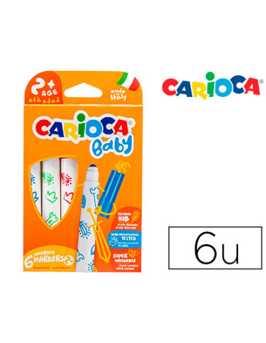 CARIOCA ROTULADOR BABY MARKER 2+ COLORES - CAJA DE 6