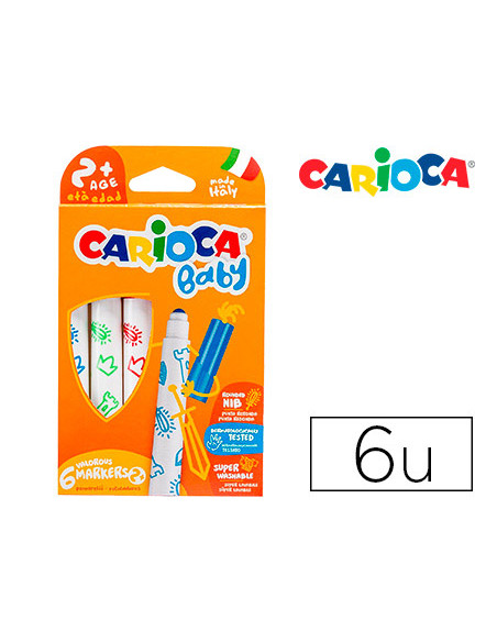 CARIOCA ROTULADOR BABY MARKER 2+ COLORES - CAJA DE 6