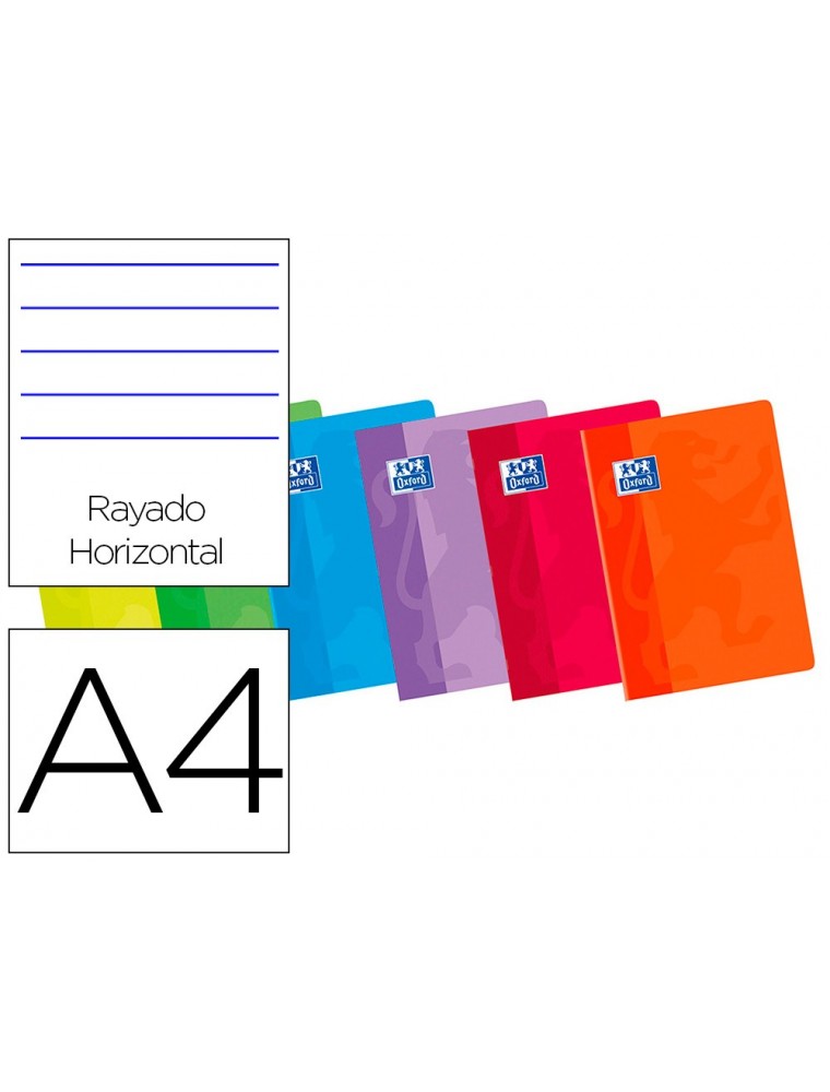 Libreta escolar oxford 48 h din a4 1 raya horizontal