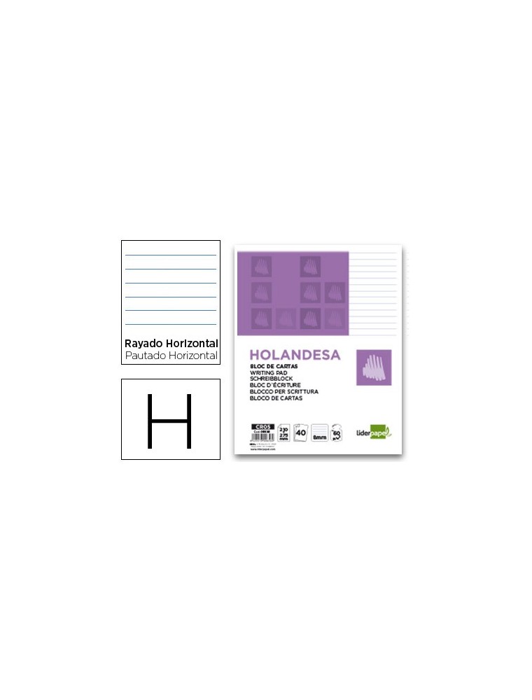 BLOC CARTAS HOLANDESA RAYADO LIDERPAPEL