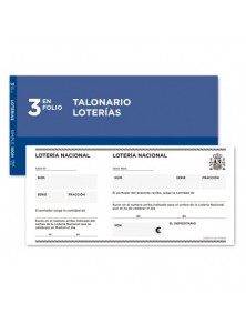 TALONARIO LOTERIA TRES DEL...