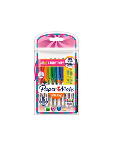 Boligrafo paper mate inkjoy 100 candy pop blister de 10 unidades colores surtidos