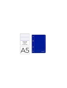 Cuaderno espiral liderpapel a5 micro serie azul tapa blanda 80h 75 gr horizontal 6 taladros azul