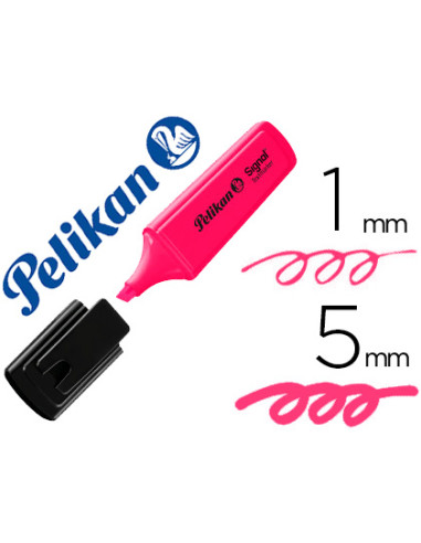 Rotulador pelikan fluorescente textmarker signal rosa