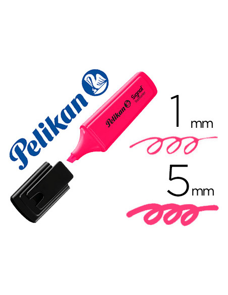 Rotulador pelikan fluorescente textmarker signal rosa