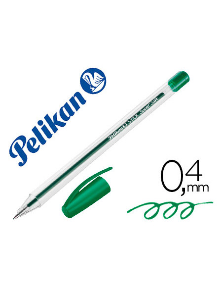 Boligrafo pelikan stick super soft verde