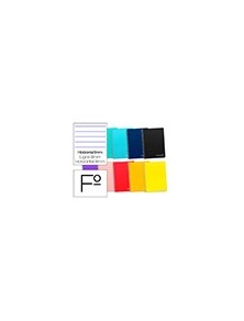 Cuaderno espiral liderpapel folio witty tapa dura 80h 75gr rayado horizontal 8mm con margen colores surtidos