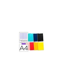 Cuaderno espiral liderpapel a4 micro witty tapa dura 140h 75gr cuadro 5mm 5 bandas 4 taladros colores surtidos