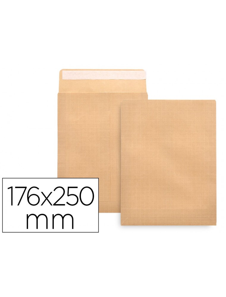 Sobre liderpapel bolsa n.14 kraft b5 176x250 mm tira de silicona caja de 500 unidades