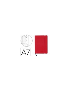 Libreta indice liderpapel similpiel a7 120 hojas 70gm2 color rojo