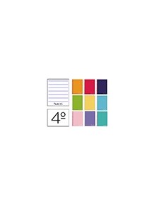 Cuaderno espiral liderpapel cuarto witty tapa dura 80h 75gr pauta ancha 3,5mm con margen colores surtidos