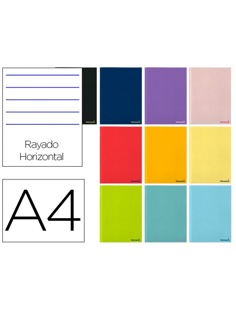 Libreta liderpapel smart a4 80 hojas 60gm2 horizontal con doble margen