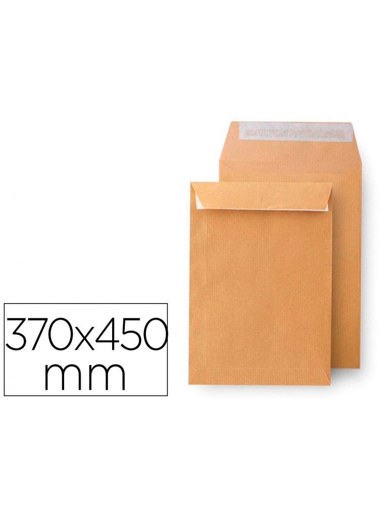 Sobre liderpapel k-36 bolsa kraft 370x450 mm caja de 100 unidades