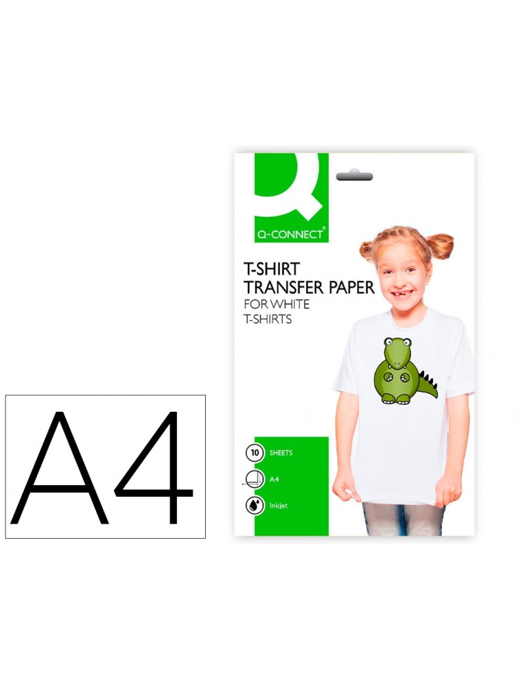 Papel q-connect transferencia para tela kf01430 din a4 -bolsa de 10 hojas