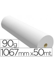 Papel reprografia para plotter 1067mmx50mt 90gr impresion ink-jet