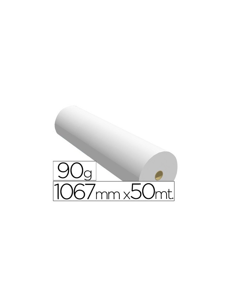 Papel reprografia para plotter 1067mmx50mt 90gr impresion ink-jet