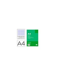 Recambio liderpapel a4 100 hojas 60gm2 cuadro 3 mm con margen 4 taladros