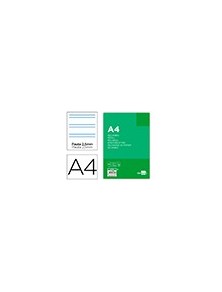 Recambio liderpapel a4 100 hojas 60gm2 pauta 5ª 2.5mm con margen 4 taladros