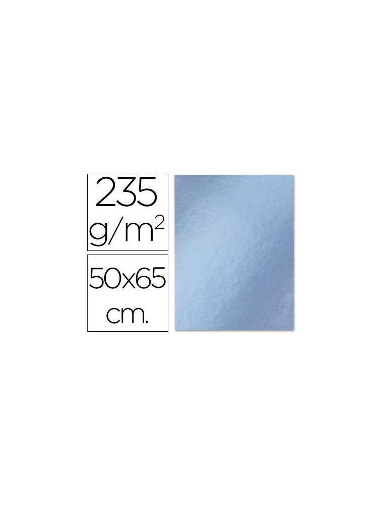 Cartulina liderpapel 50x65 cm 235gm2 metalizada plata