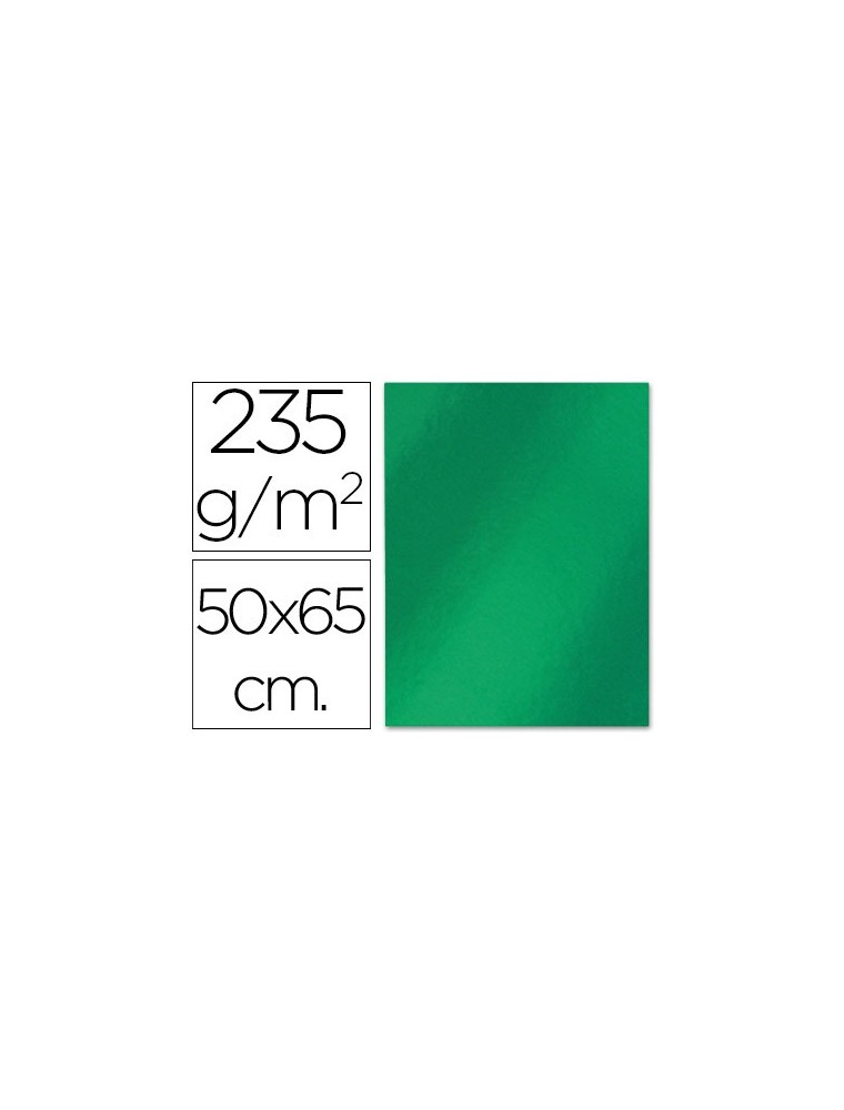 Cartulina liderpapel 50x65 cm 235gm2 metalizada verde