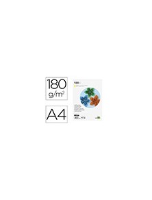 Cartulina liderpapel a4 180gm2 amarillo paquete de 100 hojas