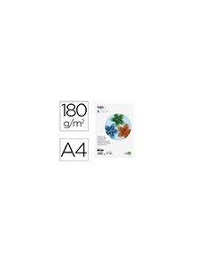 Cartulina liderpapel a4 180gm2 azul paquete de 100 hojas