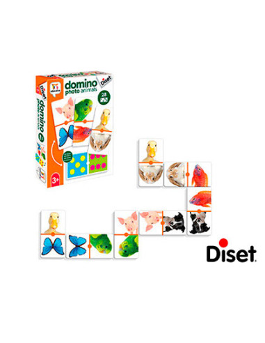 Juego diset educativo domino photo animals