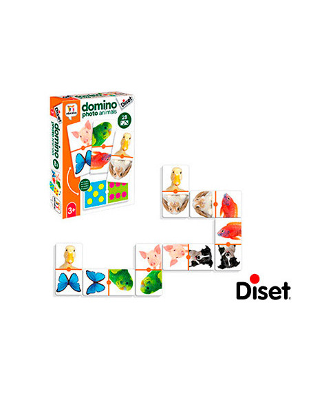 Juego diset educativo domino photo animals