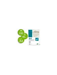 Papel verjurado liderpapel a4 120gm2 blanco paquete de 100 hojas