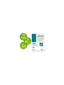 Papel verjurado liderpapel a4 90gm2 crema paquete de 100 hojas