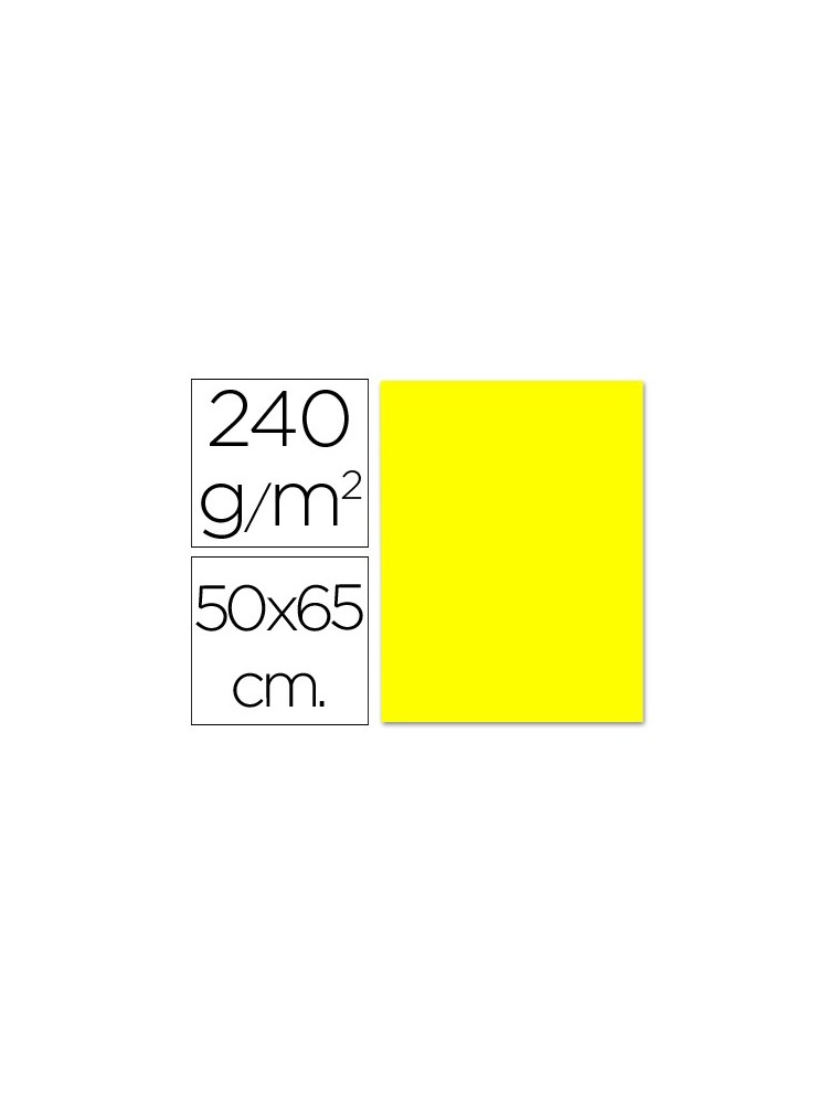 Cartulina liderpapel 50x65 cm 240gm2 amarillo limon