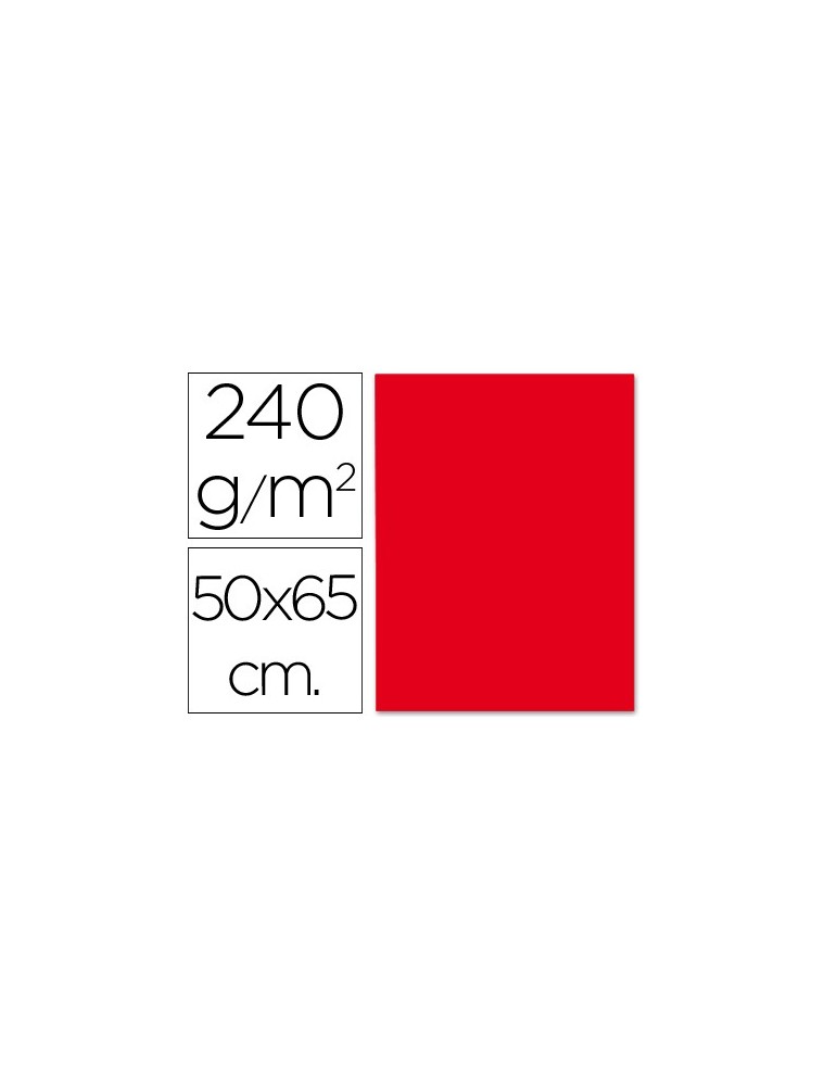 Cartulina liderpapel 50x65 cm 240gm2 rojo