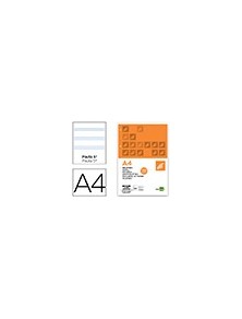 Recambio liderpapel a4 100 hojas 100gm2 pauta 5ª 2.5mm con margen 4 taladros