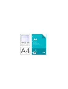 Recambio liderpapel a4 120 hojas 80gm2 cuadro 5mm sin margen 4 taladros bandas de 5 colores