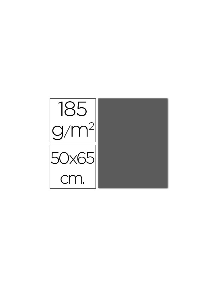 Cartulina guarro gris plomo -50x65 cm -185 gr