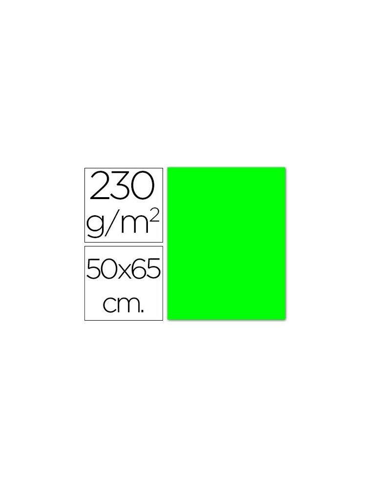 Cartulina fluorescente verde 50x65 cm