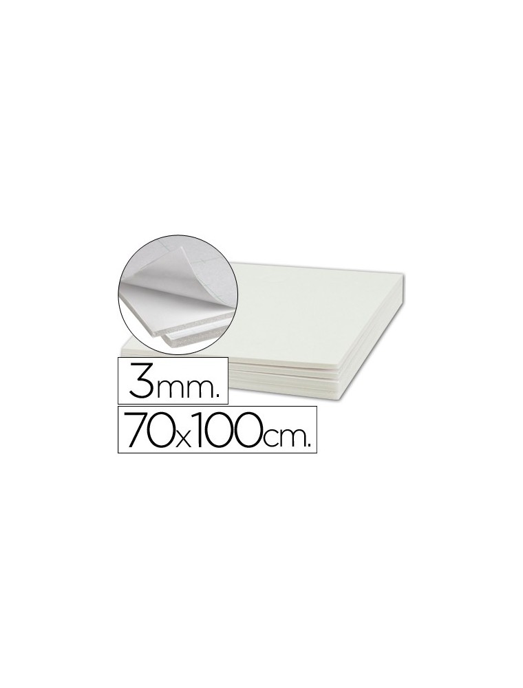 Carton pluma liderpapel adhesivo 1 cara 70x100 cm espesor 3 mm