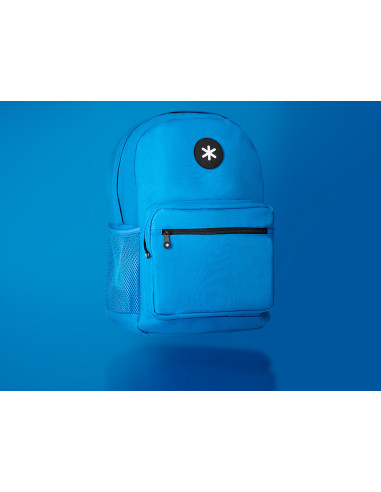 Cartera antartik mochila con asa y bolsillo frontal concremallera color azul 320x140x430 mm