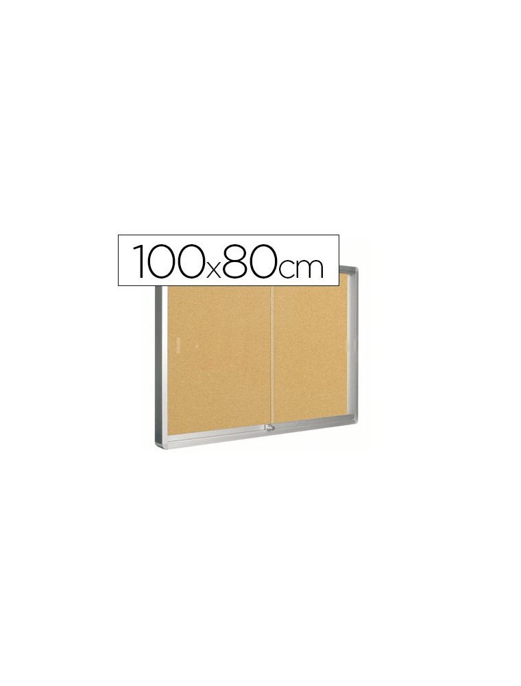 Vitrina de anuncios q-connect marco de aluminio 800 x 1000mm