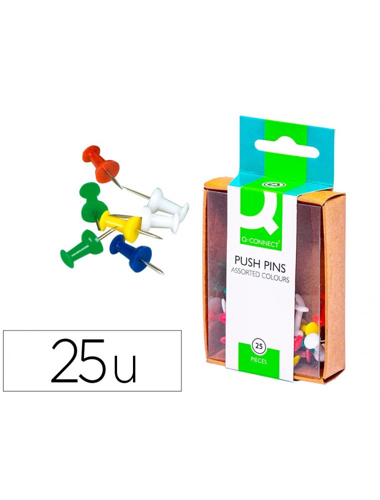 Señalizador de planos q-connect caja de 25 unidades colores surtidos