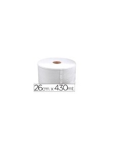 Papel secamanos industrial 26 cms de ancho x 400 mts aprox diametro 33,5 cm para el dispensador 46826