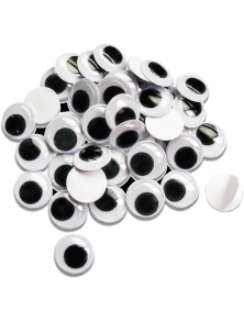Ojos moviles adhesivos  de 15 mm bolsa de 30 ud Grafoplas