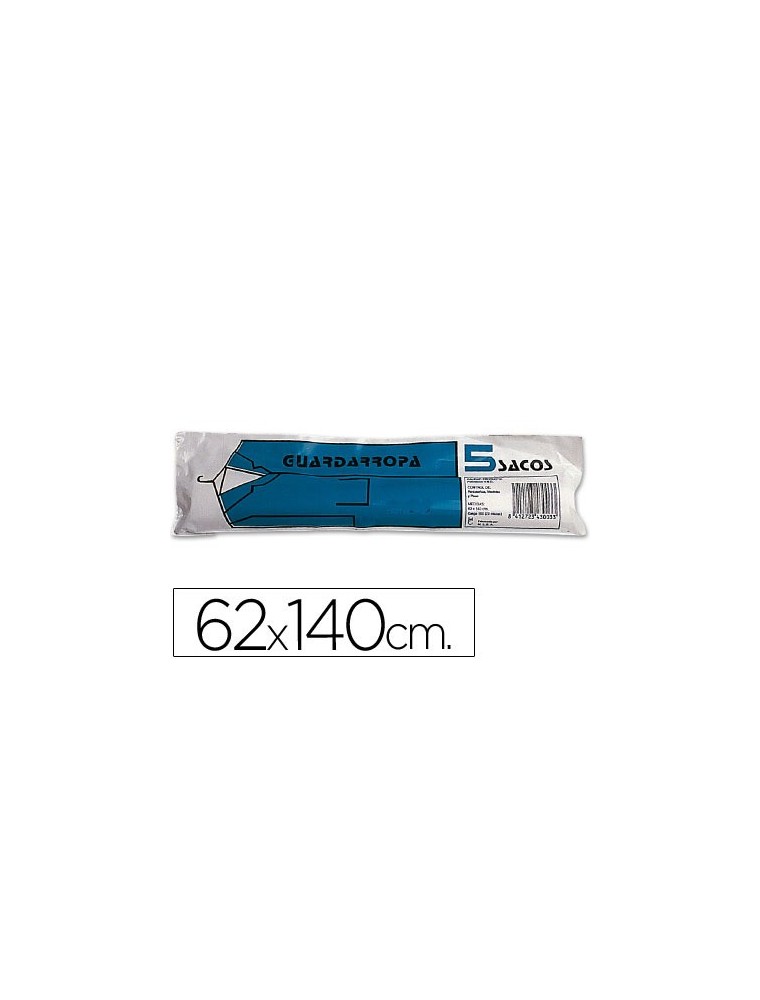 Saco guardarropa galga 100 62x140 cm rollo de 5 unidades