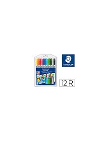 Rotulador staedtler noris club doble punta caja de 12 unidades colores surtidos