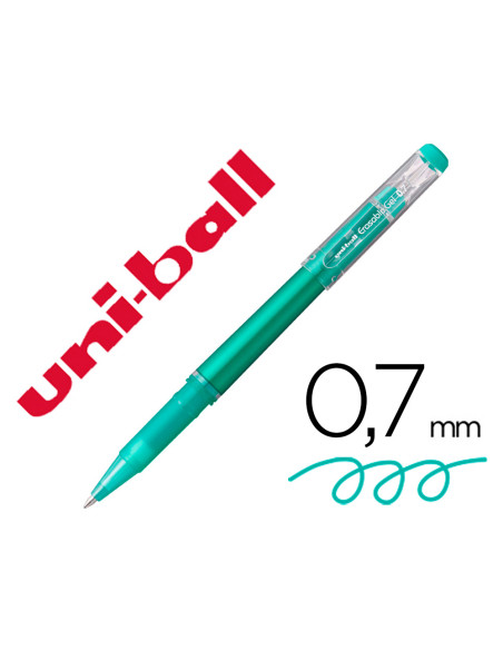 Rotulador uni-ball roller uf-222 tinta gel borrable 0,7 mm verde