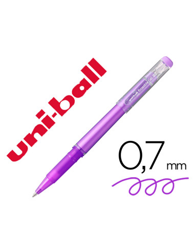 Rotulador uni-ball roller uf-222 tinta gel borrable 0,7 mm violeta