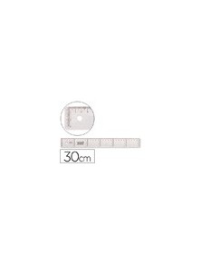 Regla liderpapel plastico cristal 30 cm