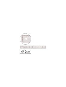 Regla liderpapel plastico cristal 40 cm