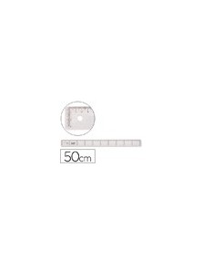 Regla liderpapel plastico cristal 50 cm